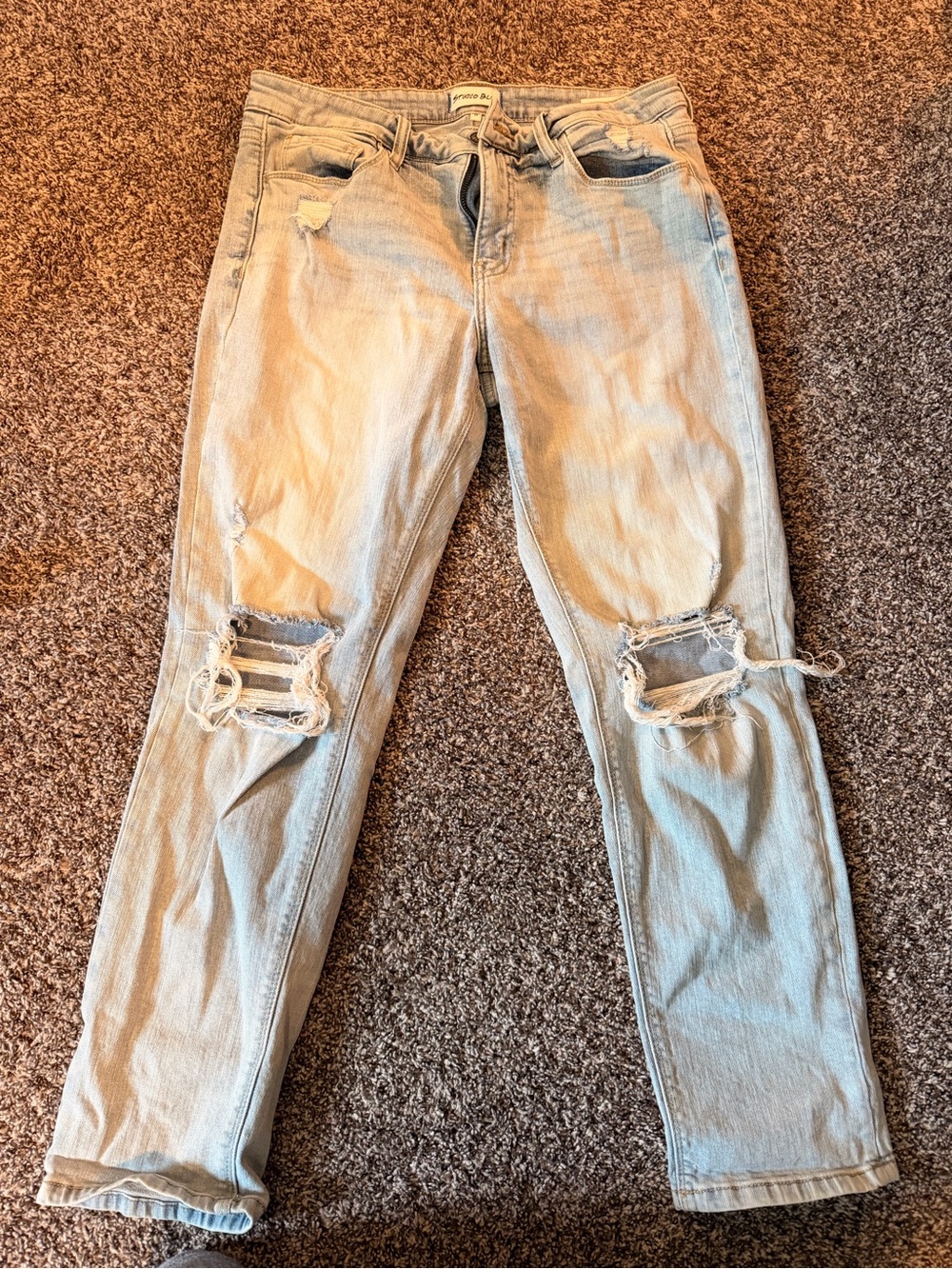 Studio Light Blue Skinny Distressed Men's Jeans